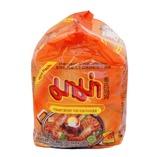 泰国进口 妈妈（MAMA） 泰式冬荫浓汤虾味方便面 450g 五联包