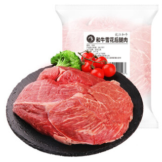 元盛 龙江和牛 雪花后腿肉1kg/袋 原切牛肉 谷饲 生鲜