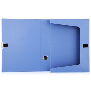 得力(deli)  12只  加厚档案盒 塑料文件盒 财务凭证资料收纳盒 办公用品5603蓝色