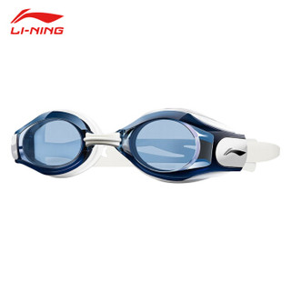 李宁 LI-NING泳镜男女士高清防雾防水游泳眼镜近视潜水镜装备LSJP508-11黑白色近视250°
