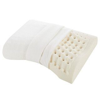 隽优 乳胶枕 泰国进口天然乳胶枕头 人体工学颈椎枕 天然乳胶含量93% 蝶形按摩枕