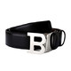 BALLY 巴利 黑色牛皮银色男士板扣腰带皮带B BUCKLE 35 M 290 6193208 115cm