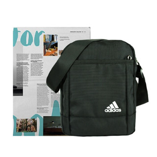阿迪达斯（Adidas）男女款休闲运动旅游运动单肩斜挎包 S03839 黑色