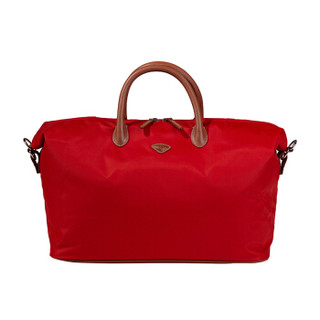 JUMP今浦 旅行包男女可调节个性手提包防水轻便大容量单肩包简约行李袋 6510红色