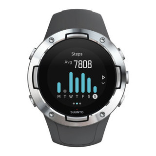 颂拓（SUUNTO）颂拓5 多项专业运动GPS四星导航 防水彩屏智能运动腕表 动感灰 SS050453000