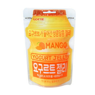 韩国进口LOTTE乐天乳酸菌芒果味qq软糖50g*4袋