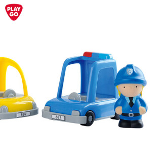 PLAYGO贝乐高玩具 男孩女孩玩具 益智玩具 卡通公仔的士警车儿童玩具套装 9808