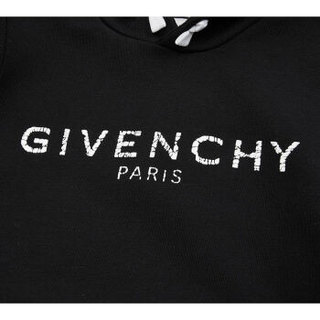 GIVENCHY KIDS 纪梵希 奢侈品童装 19秋冬新款 男童黑色混纺连帽卫衣 H25146/09B 10A/10岁/138cm