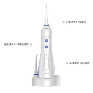 罗曼 冲牙器洗牙器水牙线 口腔护理便携式充电多模式洗牙机 W3