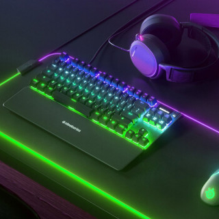 Steelseries 赛睿 Apex 7 TKL 84键 有线机械键盘 黑色 赛睿QX2红轴 RGB