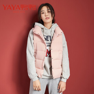 鸭鸭（YAYA）羽绒马甲女短款立领时尚韩版羽绒马甲女装 D-531708 大红 155