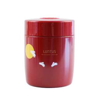 阿司倍鹭（ASVEL）日本月兔真空保温焖烧杯 不锈钢保温保冷饭盒焖烧罐 红色500ML