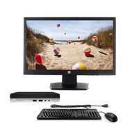 HP 惠普 ProDesk 400 G3 DM 19.5英寸 台式机 银黑色(酷睿i3-7100T、核芯显卡、4GB、500GB HDD、风冷)