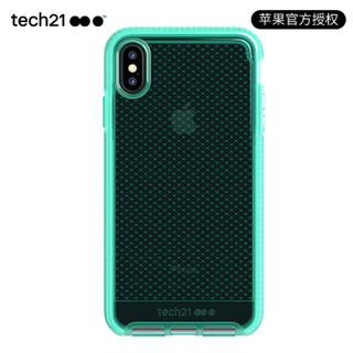 Tech21苹果新品iphone Xs Max 手机壳6.5英寸 保护套 菱格纹青草绿 摄像头保护 支持无线充电