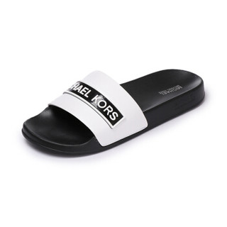 MICHAEL KORS 迈克·科尔斯 MK女鞋 DEMI系列 女士白色黑色塑料拖鞋 40S9DEFA1Q OPTICWHT/BLK 9M