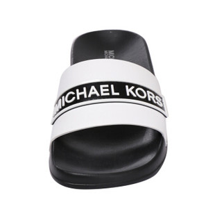 MICHAEL KORS 迈克·科尔斯 MK女鞋 DEMI系列 女士白色黑色塑料拖鞋 40S9DEFA1Q OPTICWHT/BLK 9M