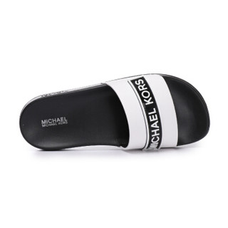 MICHAEL KORS 迈克·科尔斯 MK女鞋 DEMI系列 女士白色黑色塑料拖鞋 40S9DEFA1Q OPTICWHT/BLK 9M