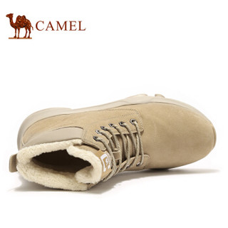 骆驼（CAMEL） 时尚潮流反绒皮男士马丁靴 A942303034 豆沙 43