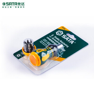 世达（SATA）09348 6件超短款棘轮螺丝批组套 六合一多功能汽修螺丝批 起子 改锥