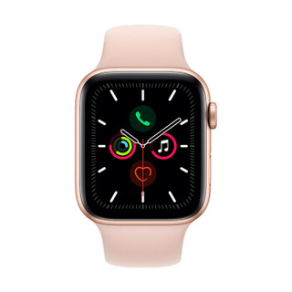 Apple Watch Series 5智能手表（GPS款 44毫米金色铝金属表壳 粉砂色色运动型表带 MWVE2CH/A)