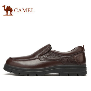 骆驼（CAMEL） 柔软牛皮商务休闲乐福爸爸鞋 A932211820 棕色 38