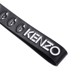 KENZO 高田贤三 19秋冬新款 男士黑色皮革LOGO眼镜图案钥匙扣 F96 5AC601 L24 99