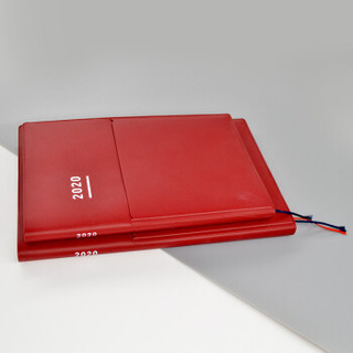 日本国誉 KOKUYO 自我手帐Biz2020 磨砂面款日程计划本笔记本 A5红色215mm*135 1本装 WSG-NIJB1R-20-C