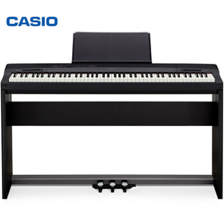 卡西欧（CASIO）电钢琴 PX-160BK 专业立式 重锤88键 AIR音源钢琴套装 墨玉黑