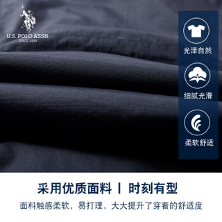 U.S. POLO ASSN. 羽绒服男2019秋冬新款韩版中长款加厚连帽保暖男装外套羽绒服大衣 6194117031 卡其 2XL