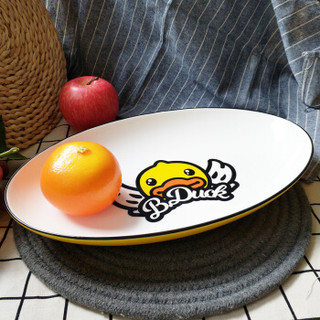 优尊陶瓷创意餐具椭圆形盘小黄鸭12英寸鱼盘单个