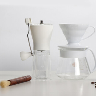 HARIO日本手冲咖啡壶套装V60滴滤式咖啡滤杯经典咖啡器具 磨豆机+手冲壶套装01号