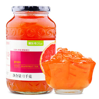 迪乐司 韩国进口 迪乐司Dails 蜂蜜红西柚茶饮品 蜜炼果酱水果茶饮料 下午茶冲饮品1000g