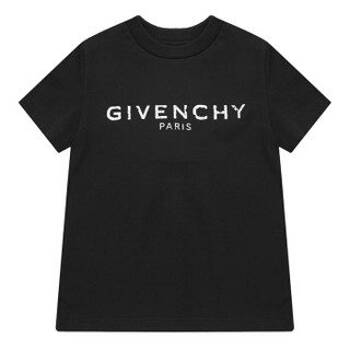 GIVENCHY KIDS 纪梵希 奢侈品童装 19秋冬新款 男童黑色棉T恤 H25147/09B 6A/6岁/114cm