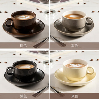 美厨（maxcook）陶瓷杯咖啡杯碟子杯架8件套装 茶杯水杯马克杯茶具碟子带支架欧式套装MCB055