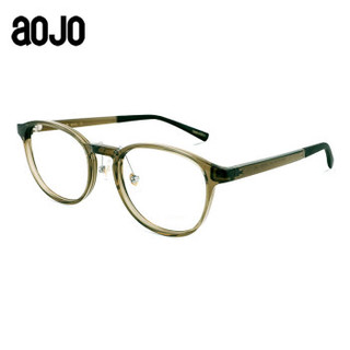 aojo 眼镜2019新品 防蓝光眼镜男女 小框 TR90轻盈材质 电脑护目镜 PABAC6705 C02 50mm