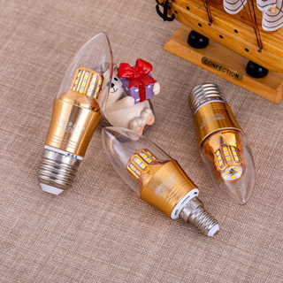 雷士 LED灯泡尖泡 7瓦E14小螺口 光源节能灯 白光6500K 5只装