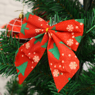 圣诞节装饰品圣诞树挂饰儿童圣诞礼物装饰 圣诞树挂件蝴蝶结3个装