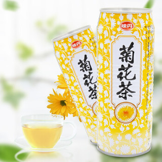 味丹 心茶道 菊花茶饮料 中国台湾原装进口饮料490ml*24罐 茶类植物饮品