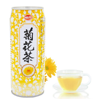 味丹 心茶道 菊花茶饮料 中国台湾原装进口饮料490ml*24罐 茶类植物饮品