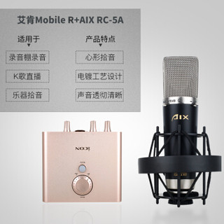 艾肯（iCON） Mobile R VST外置声卡电脑手机通用主播直播设备全套 Mobile R+AIX RC-5A