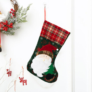 京唐 圣诞节装饰品 圣诞节袜子礼物袋 圣诞树装饰装扮圣诞老人雪人袜子 圣诞树挂饰圣诞袜子袋 单只装