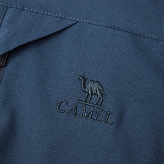 骆驼（CAMEL）男装 羽绒服男青年时尚纯色棒球领外套D7Y378474湖蓝M