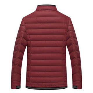 南极人时尚短款羽绒服男轻薄款休闲外套修身男士羽绒服 MYJ15-145 红色 180/XL