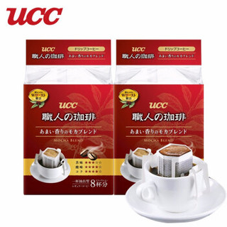 临期品：UCC悠诗诗 滴滤式职人咖啡粉醇香摩卡7g*8片*2袋