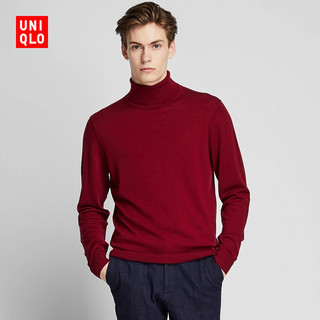 UNIQLO 优衣库 419192 精纺美利奴两翻领针织衫(长袖) 