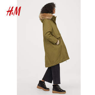 H&M 0787172 派克大衣夹棉外套棉衣棉服