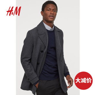 H&M 0781638 男装羊毛混纺大衣