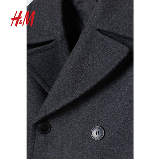 H&M 0781638 男装羊毛混纺大衣