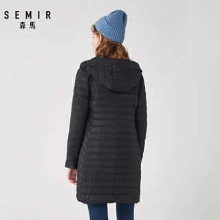 Semir 森马 13-078130051 女士连帽加厚中长款羽绒服