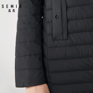 Semir 森马 13-078130051 女士连帽加厚中长款羽绒服